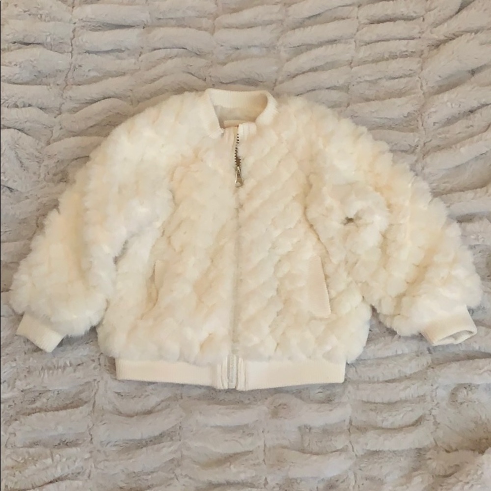 Faux fur toddler jacket